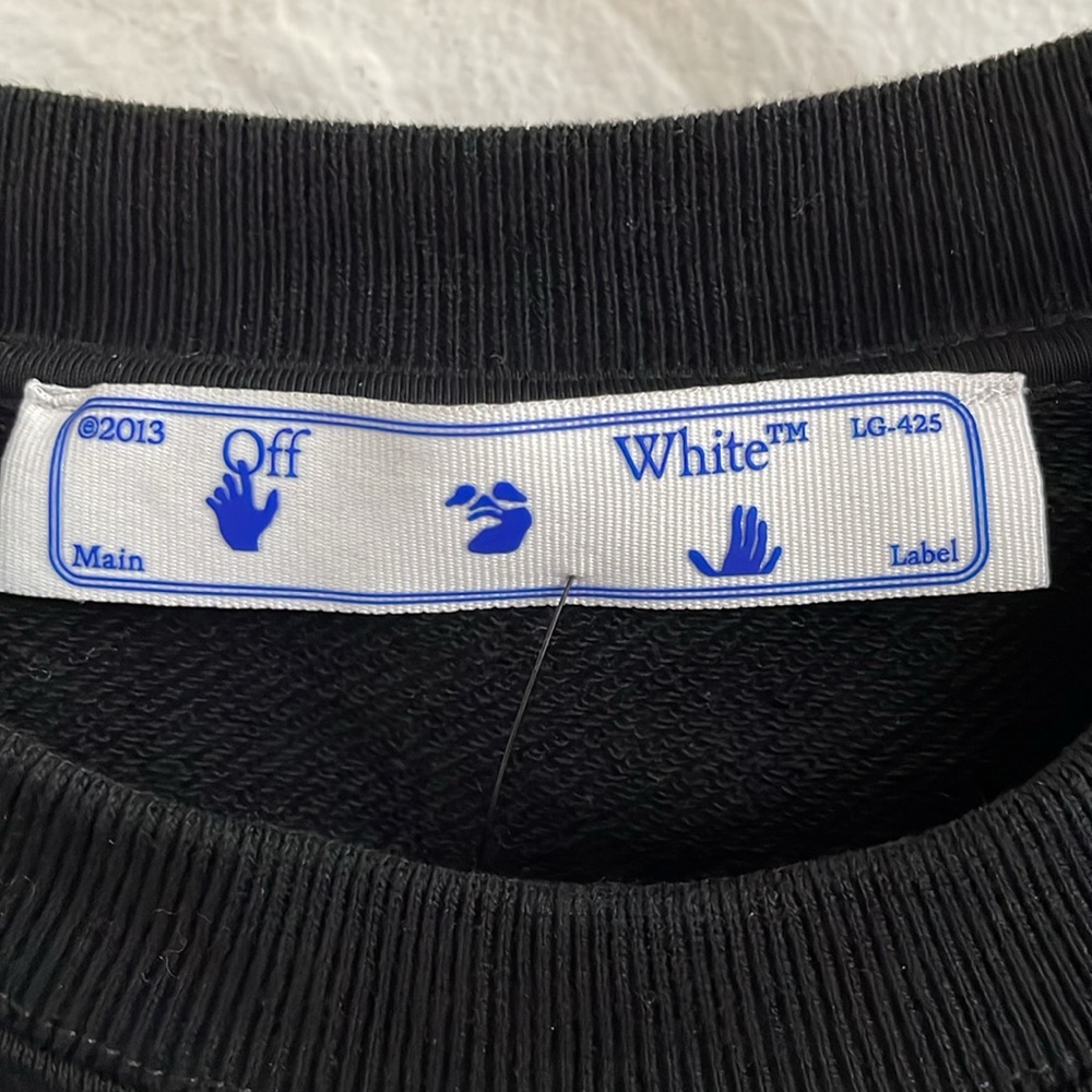 Off-White Women's Paper Clip Basic Crop Crewneck … - image 2